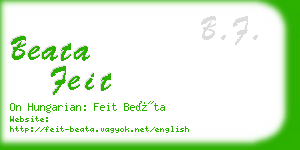 beata feit business card